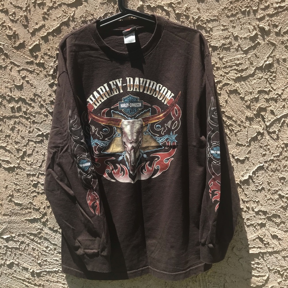 🔥Mile High Harley Davidson Long Sleeve T Shirt🔥